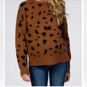 Animal Print Maternity Sweater